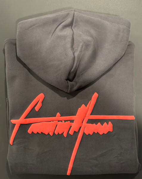 Dark Grey with Red Signature Hoodie