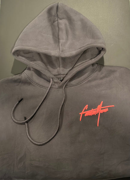 Dark Grey with Red Signature Hoodie