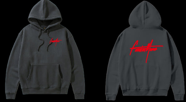 Dark Grey with Red Signature Hoodie