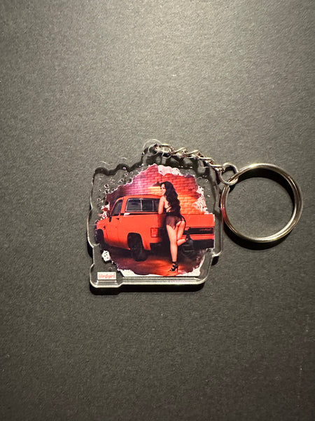 Acrylic C10 Cartoon Keychain